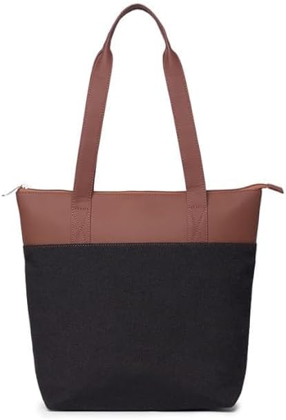 Women’s Printed Jute & Vegan Leather Tote Bag – Handcrafted Shoulder Handbag, Spacious Everyday Work Bag for Office, Travel & Daily Use