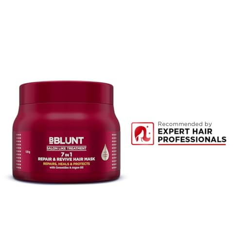 Image of BBLUNT 7 in 1 Repair & Revive Hair Mask for Up To 100% Damage Repair* - 120 g | Addresses 7 Signs of Hair Damage | Enriched with Ceramides & Argan Oil