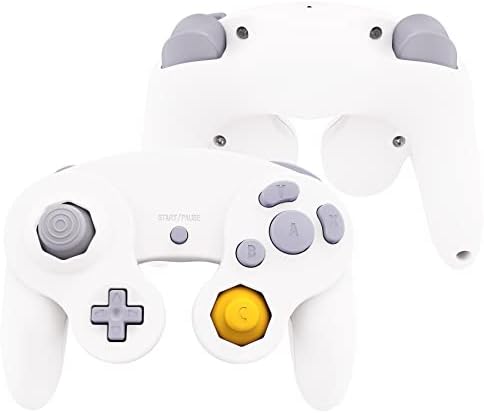 eXtremeRate White Faceplate Backplate for Nintendo GameCube Controller, Soft Touch Grip Replacement Housing Shell Cover with Buttons for Nintendo GameCube Controller - Controller NOT Included