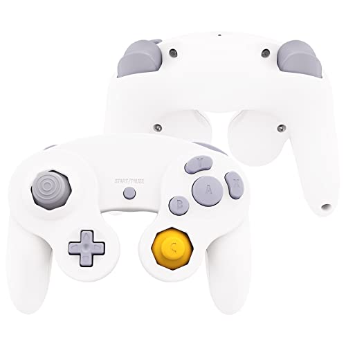 eXtremeRate Carcasa para Nintendo Gamecube Mando, Cubierta Frontal y Placa Posterior, Agarre con Botones, Accesorios de Repuesto - No Incluye Controlador, Blanco - imagen 4