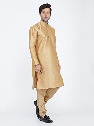 Image of Royal Kurta Men's Silk Blend Kurta & Churidaar Pyjama Set