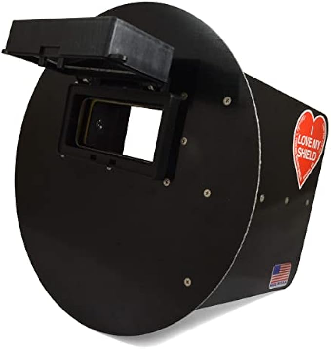 Wendy's Pancake Welding Hood Helmet w/Strap - Right Handed - Black FLIP UP le