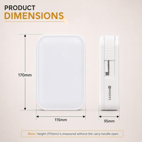 Image of Lexton LiteHouse Rechargeable Emergency Light | 12W Bright LED | 4000mAh Li-Ion Battery | Up to 10 Hours Backup | 3 Light Modes | Type-C Charging + Power Bank | for Home, Office, Camping & Travel