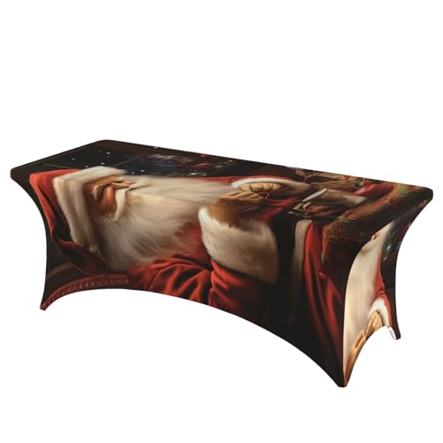 Nappe extensible 1,8m imperméable et infroissable motif Noël pour terrasse