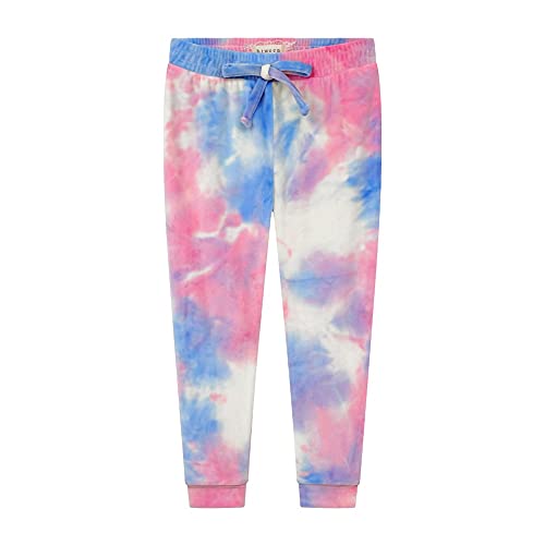 Image of BTween Girls 3 Pack Velour Jogger Pant Set Solid, Tie Dye or Camo Sweatpants for Girls