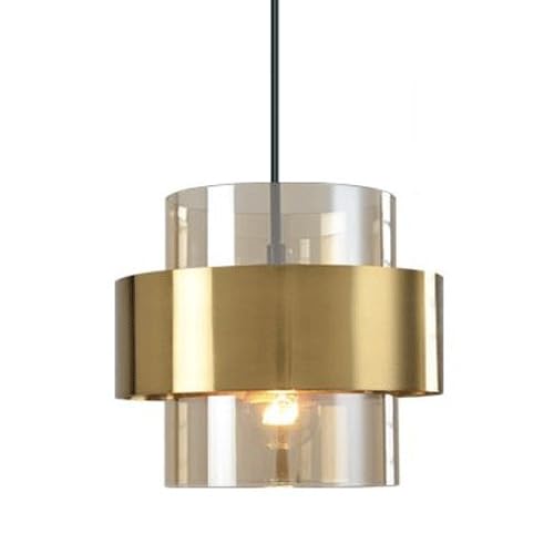 Lámpara colgante de caracol E27 con pantalla de cristal para bar