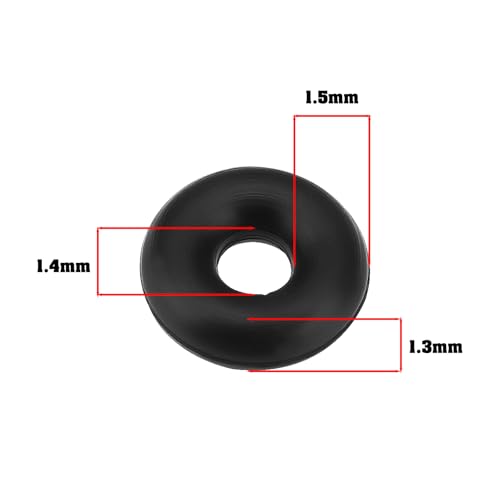 Image of Create idea 10PCS O-Ring for Sealing The High-Pressure Swivel Size 1.4 x 1.5mm Compatible With Finimeter High Pressure Swivel Dive Pressure Gauge O-Ring