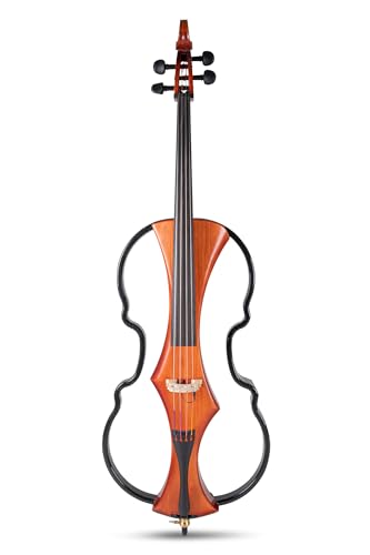 GEWA E-Cello Novita 3.0-4/4 – elektronisches Cello mit Carbonrahmen, Massivholz-Korpus und Preamp-System, rotbraun, Made in Germany