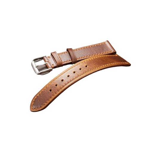 Bracelet de montre en cuir de vachette véritable élégant et souple de 18 à 22mm