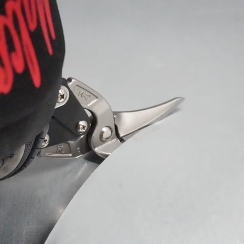 Image of Malco AV73 Long-Cut Offset Aviation Snips | Right & Straight Cutting | 2-1 /4 inch Extra-Long Blade | POWER-FIT Performance Grips | Forged Steel Jaws