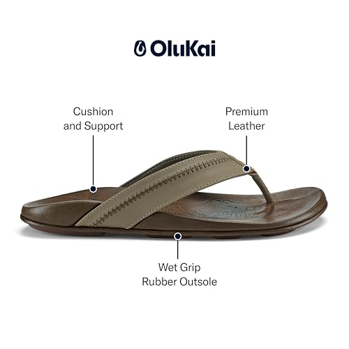 Image of OluKai Hiapo Men's Leather Beach Sandal, Crafted Materials