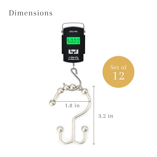 Double Shower Curtain Hooks