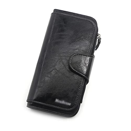Wallet,Women's Wallet Made of Leather Wallets Three Fold Womens Purses Mobile Purse Female Coin Purse(F)