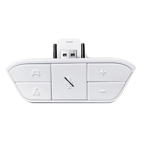 Plauduct Stereo Headset Adapter für XB One/One S/Elite 1&2/ für XB Series X|S-Controller Mikrofon-CD-Headphone-CD-Player-Adapter Audio-Set für Xbox Series S|X & Xbox One Spieler Weiß CD-Player