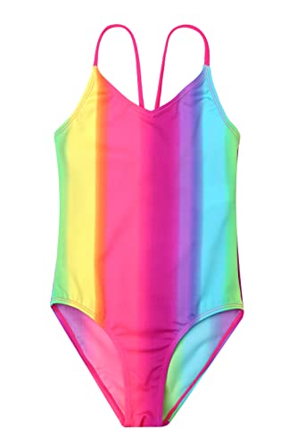 LIZENS Girls One Piece Swimsuit Beach Bathing Suit Swimwear for Kids Children Swimming Suit
