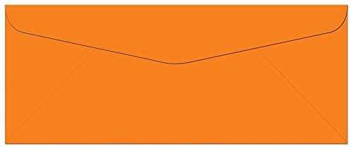 Note Card Cafe Colored Letter Envelopes #10 | Orange | 40 Pack | 9.5 x 4.125 in | Standard Gummed Seal | for Business…