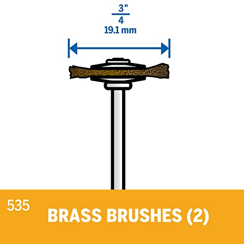 Image of Dremel 535-02 Brass Brushes, (6 Pack), 3 /4 inch Diameter