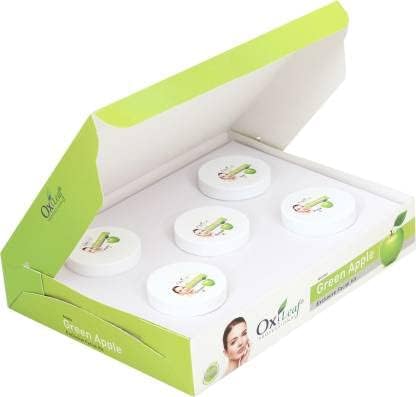 Vista 4 de Kit facial de manzana verde, máscara facial, crema de masaje, gel facial, exfoliante facial exclusivo 5 en 1