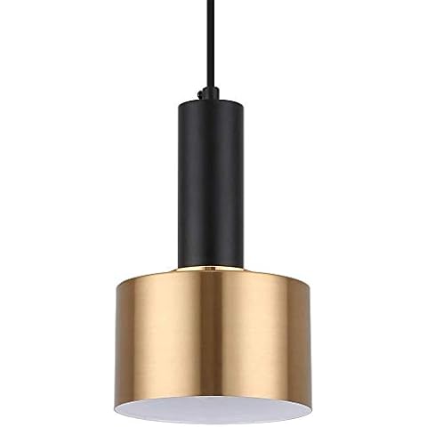 Hobaca E27 Modern Gold Black Pendant Lights Fixtures Home Decor Nordic Ceiling Hanging Lights for Kitchen Island Dining Room Living Room Bedroom (A) Cover