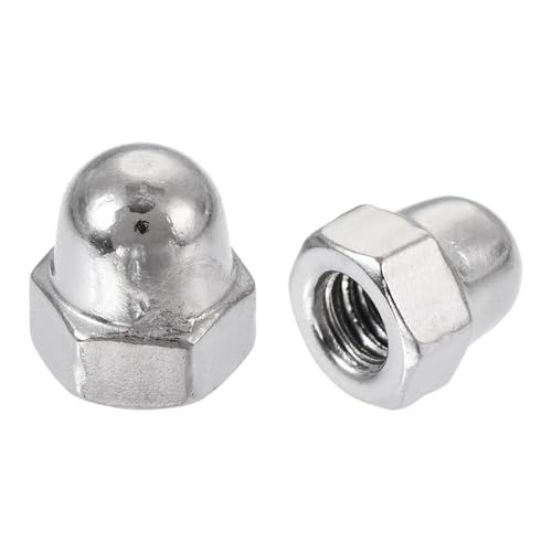 Tool Parts and Accessories M4 X 0.7mm Stainless Steel Cap Acorn Hex Nuts Fastener Silver Tone 12pcs (#CN-140824-07689)