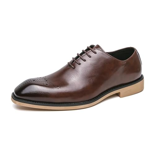 Men Lightweight Dress Shoes Walking Slip-On Business Pointed Toe Summer Lace Up Oxford Shoes