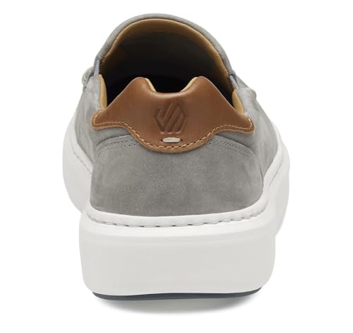 Johnston & Murphy Anders Moc Toe Casual Slip On Sneaker, Gray Nubuck, 11 M3