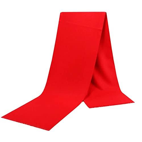 Stfery Schal Frauen Dünn, Winter Schal für Herren Scarf Viskosefaser Reines Rot Einfarbig Halstuch 180x30CM Weich Warm