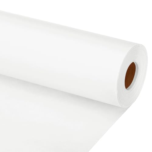 Papier d'emballage kraft blanc PATIKIL 38cm x 25M 80 GSM pour bouquets de fleurs et cadeaux