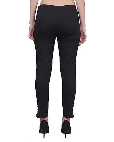 Image of POPWINGS Women Casual Mid Rise Stretchable Red Cotton Trouser