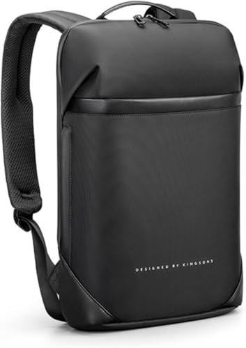 VGOAL 15.6 Inch Laptop Backpack Business Travel Anti-Theft Slim Backpack with USB Charging Port and RFID Pocket, Black, for Men and Women