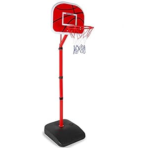 Peuter Basketball Hoop Stand, Indoor Basketball Doel Speelgoed met Balpomp Outdoor Yard Backyard Games voor kinderen…