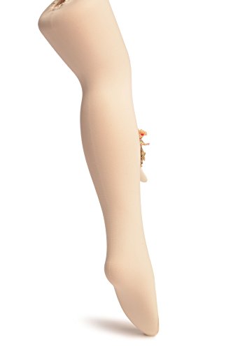 Cream With Little Doll Applique - Girls Tights - Beige Kids Tights (Pantyhose)3