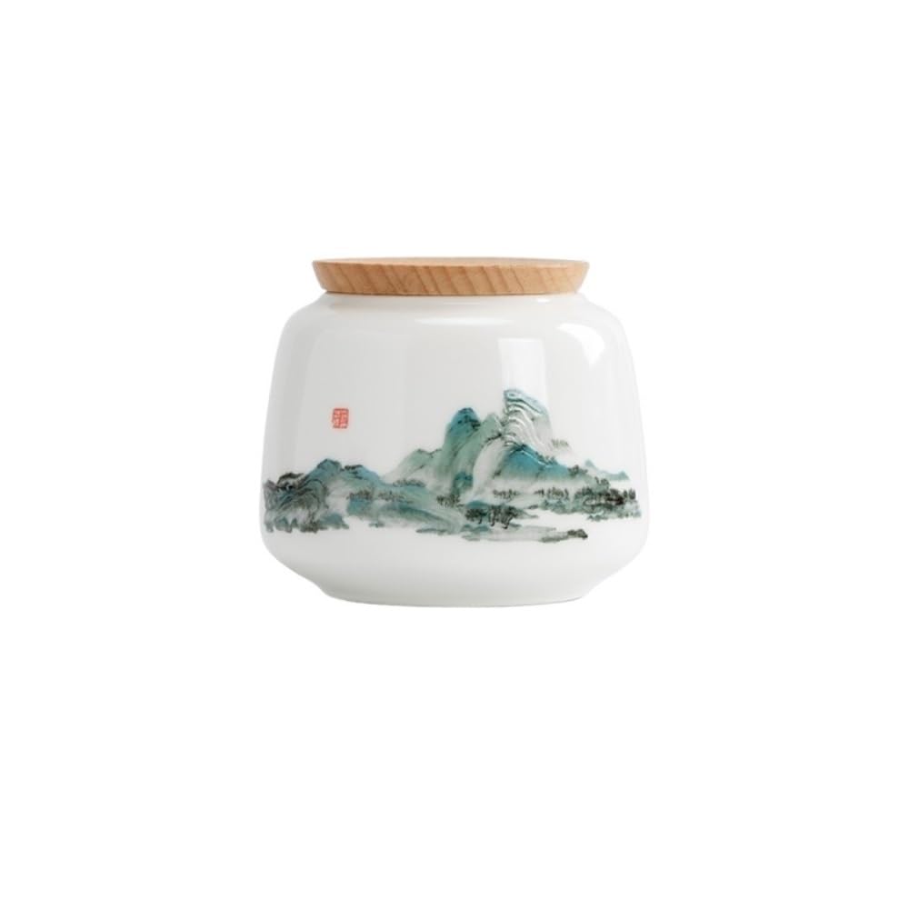 Lata de té Tarro de Almacenamiento té a Granel, Tarro Sellado cerámica for el hogar, pequeño Viaje portátil, condimentos Cocina Carrito de té