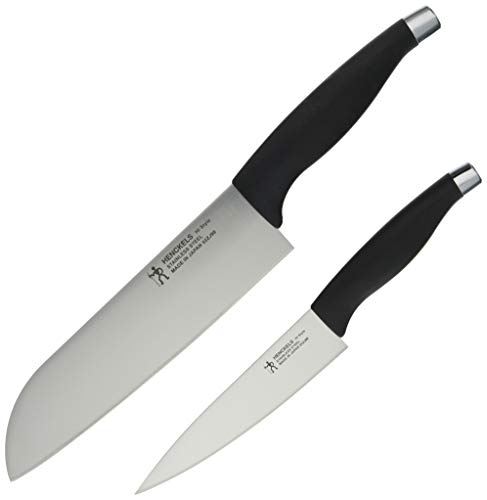 Zwilling J.A. Henckels Japan 16717-002 HI Style Santoku/Petty 2 Piece Set Black Made in Japan Small Knife Set Stainless Steel Gift Dishwasher Safe Made in Seki City Gifu Prefecture