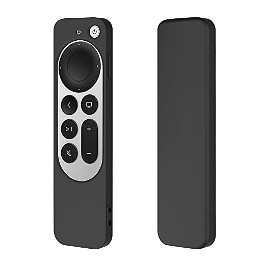 Silikonfodral för Siri fjärrkontroll, skyddskåpa för Apple TV Siri fjärrskal (svart)