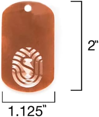 Miniatura 5 de StayWell Llavero de clip giratorio de cobre con dije de placa de perro de cobre, fabricado en los Estados Unidos, 99.94% de cobre puro, propiedades