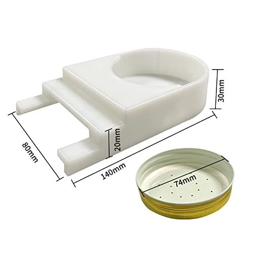 4-PCS-Bee-Feeders-Bee-Entrance-Feeder-Beehive-Feeder-Beekeeping-Perforated-Lid-Fits-Mason-and-Plastic-Jars-Water-or-Sugar-Syrup-4
