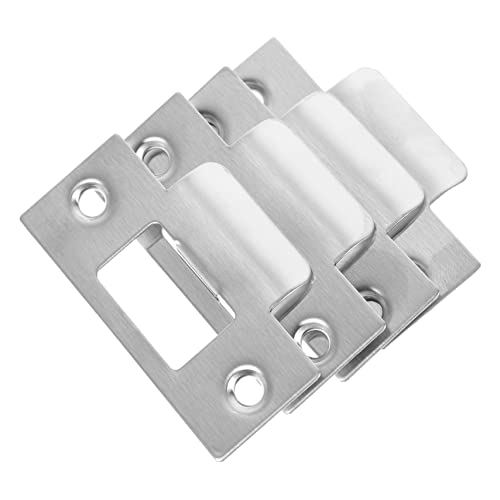 Angoily 8piezas Placas De Refuerzo Para Puertas Inoxidable Para Protección De Picaportes y Cerraduras Instalación y Ocultación De Seguridad y Privacidad Mejoradas