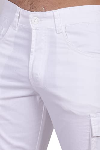 Image of Men's Cargo Shorts (Grey, Black, White, Olive Green, Navy Blue, Khaki, Cream)