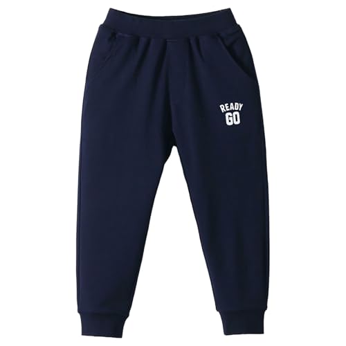 Boys Athletic Joggers Elastic Waistband Solid Sweatpants Teen Soft Casual Loose Fall Sport Pants with Pokets