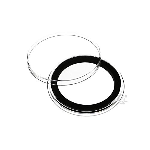 10 Black Ring Type 38mm Air Tite Coin Holders miniatura 1