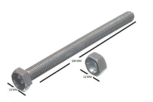 Set Bulloni M8 Filettatura Piena Grado 8.8 – Lunghezze 16-100 Mm, BZP, Spedizione Gratuita