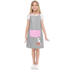 Viedouce Kinder Schürze Mädchen Katze Design