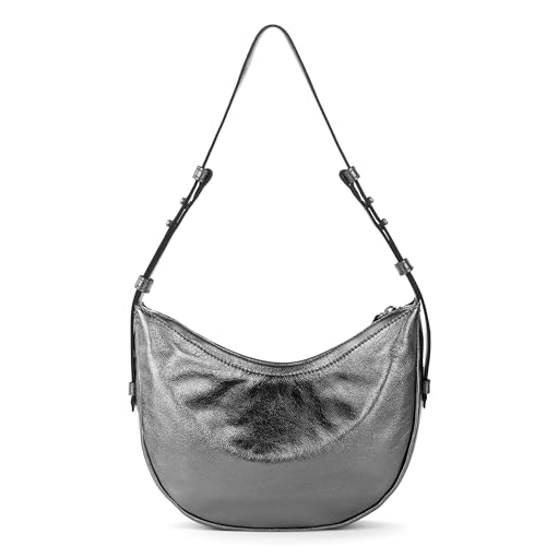 Image of The Sak Tess Crescent Shoulder Bag - Premium Women's Handbag for Everyday & Travel - Adjustable Strap with Zipper Closure