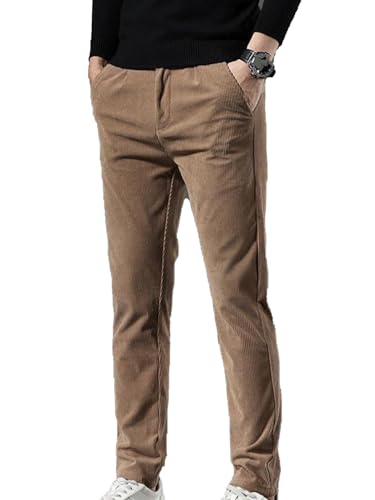 [lsjdln] チノパンツ メンズ コーデュロイ パンツ ストレートパンツ メンズ スキニーパンツ モカ コーデュロイ ロングパンツ ウエストゴム 大きいサイズ ゆったり ズボン ボトムス ビジネススラックス 春 秋服 秋 3XL 秋冬 メンズファッション