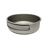 TITAN MANIA(チタンマニア) クッカー チタン製 全てのサイズが綺麗にスタッキング出来る 400ml 500ml 600ml 700ml 850ml 1200ml セット 軽量 頑丈 直火 コンパクト 折りたたみハンドル おしゃれ 大きめ 小さめ キャンプ ソロキャンプ アウトドア用品 キャンプ用品 収納袋付き (700ml)