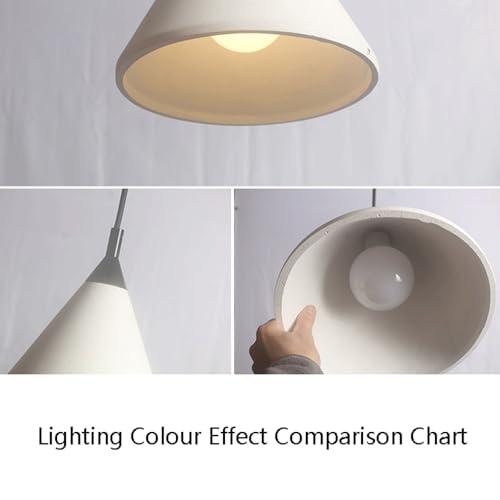 Lampe pendante Triangle en grès blanc E27 pour décoration de chevet - 3