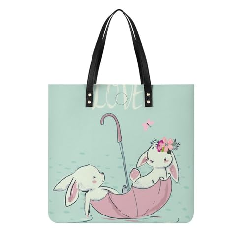 Sac shopping lapin pour femme le grand tote bag en toile idéal pour vos voyages