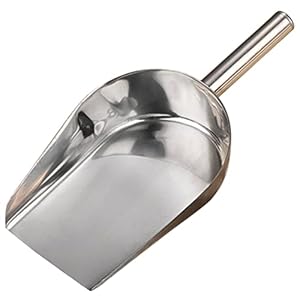 Homoyoyo Edelstahl-Eisschaufel Gefrierschrank Eisschaufel Mehlschaufel Kornschaufel Eiswürfelschaufel Pommes-Frites-Schaufel Lebensmittel-Süßigkeiten-Schaufel Küchenhelfer Werkzeuge