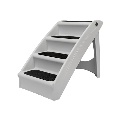PetSafe CozyUp Folding Dog Stairs, Portable Indoor/Outdoor Pet Steps for Bed, Couch & Car,...